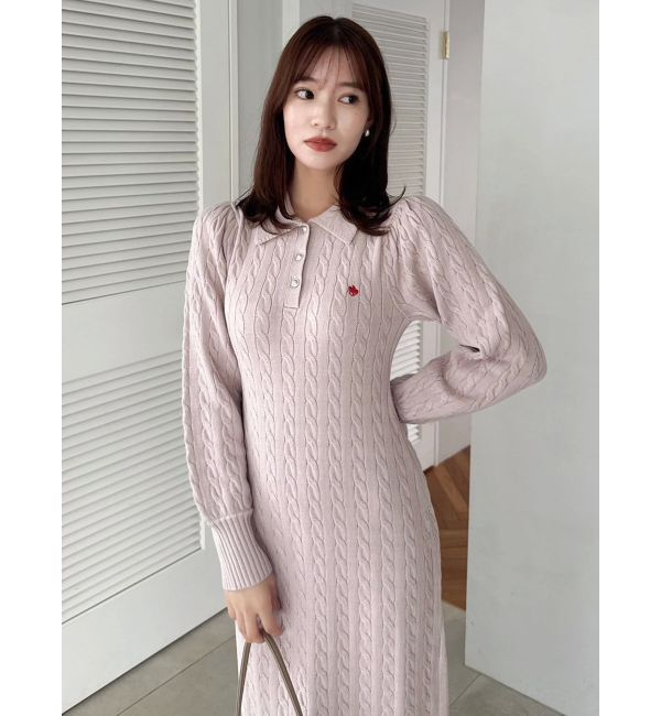 dazzlin「【POLO BCSコラボ/20周年記念復刻！】ケーブルポロニットワンピース」|ワンピース|