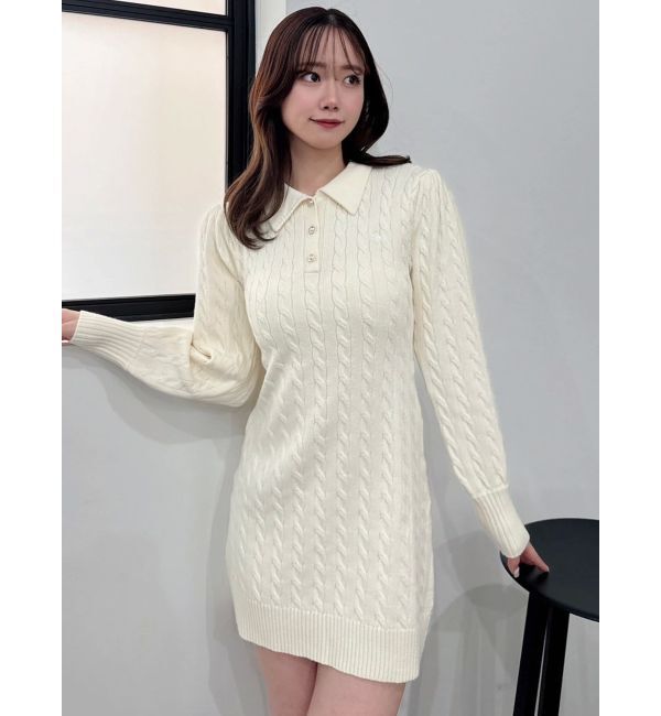 dazzlin「【POLO BCSコラボ/20周年記念復刻！】ケーブルポロニットワンピース」|ワンピース|