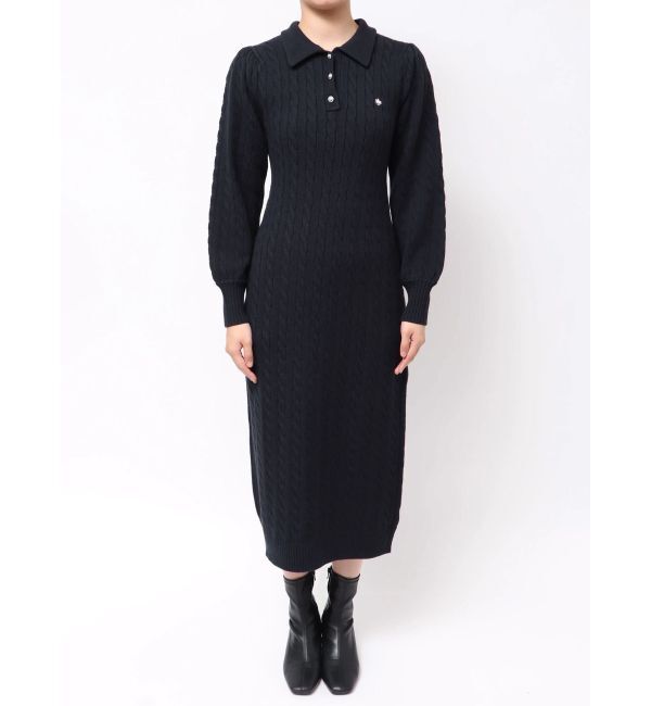 dazzlin「【POLO BCSコラボ/20周年記念復刻！】ケーブルポロニットワンピース」|ワンピース|