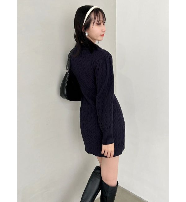 dazzlin「【POLO BCSコラボ/20周年記念復刻！】ケーブルポロニットワンピース」|ワンピース|