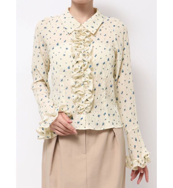 dazzlin「シュリンクフラワーショートシャツ」|シャツ・ブラウス|