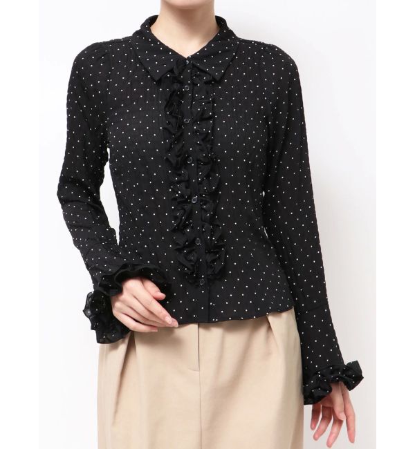 dazzlin「シュリンクフラワーショートシャツ」|シャツ・ブラウス|