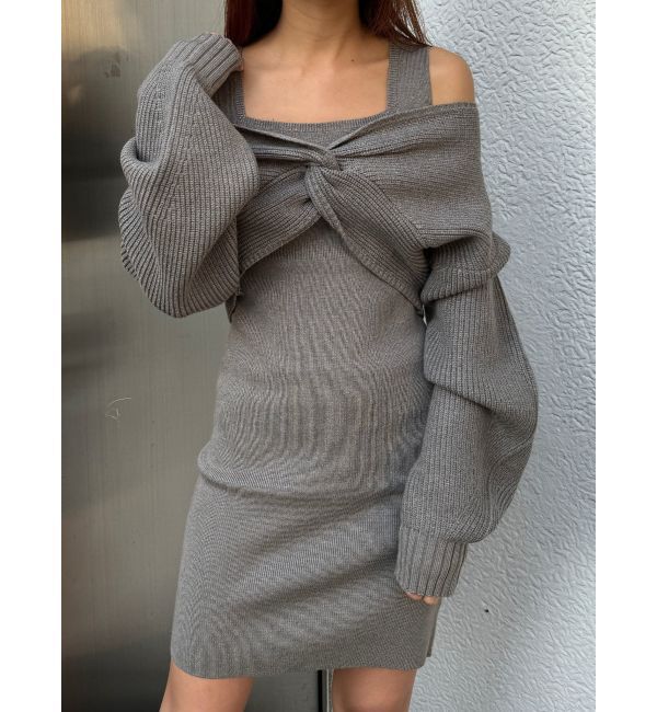 EMODA「2ピースダブルフェイスニットワンピース」|ワンピース|