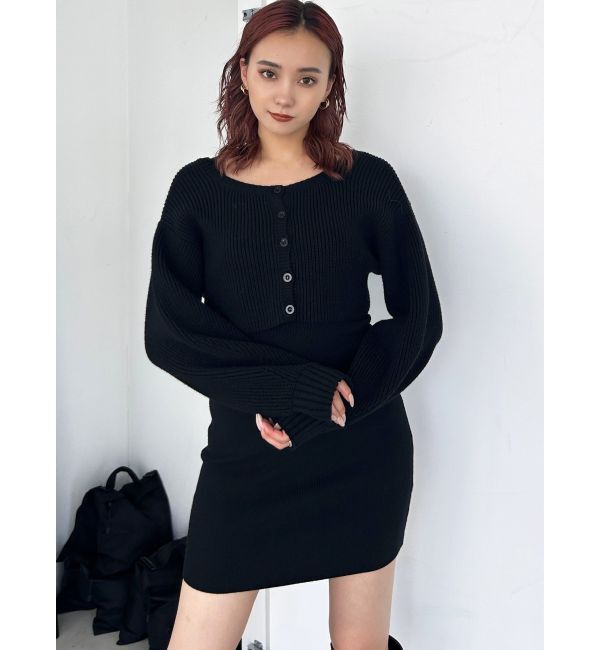 EMODA「2ピースダブルフェイスニットワンピース」|ワンピース|