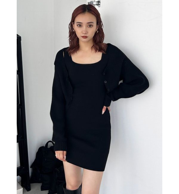 EMODA「2ピースダブルフェイスニットワンピース」|ワンピース|