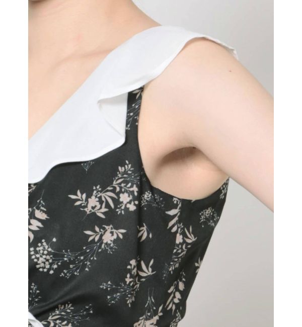 MERCURYDUO「フラワーバックリボンロンパース」|オールインワン|