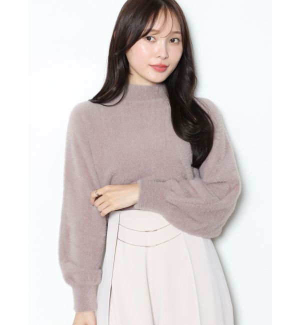 MERCURYDUO「ハイネックミニシャギーコンパクトニット」|ニット・セーター|
