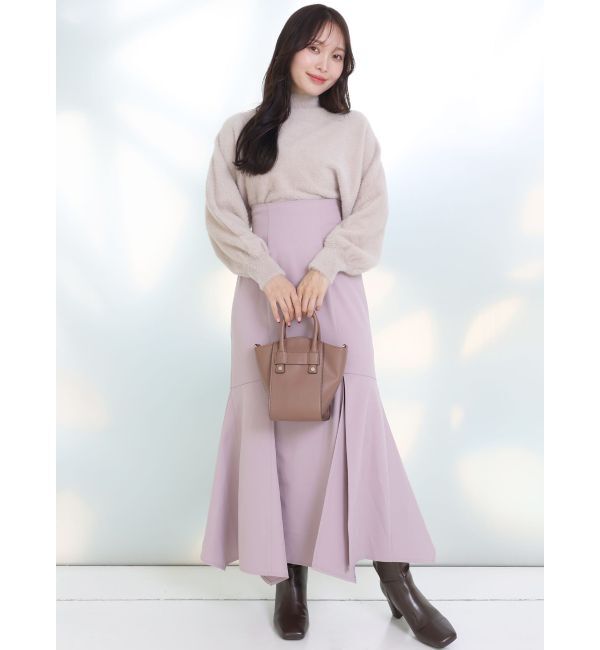 MERCURYDUO「ハイネックミニシャギーコンパクトニット」|ニット・セーター|