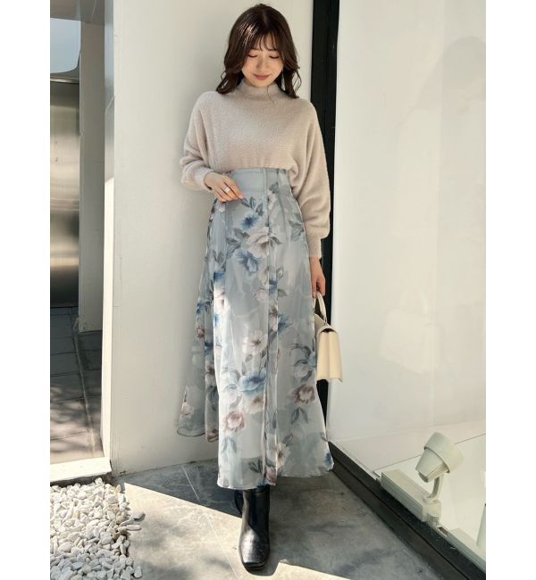 MERCURYDUO「ハイネックミニシャギーコンパクトニット」|ニット・セーター|