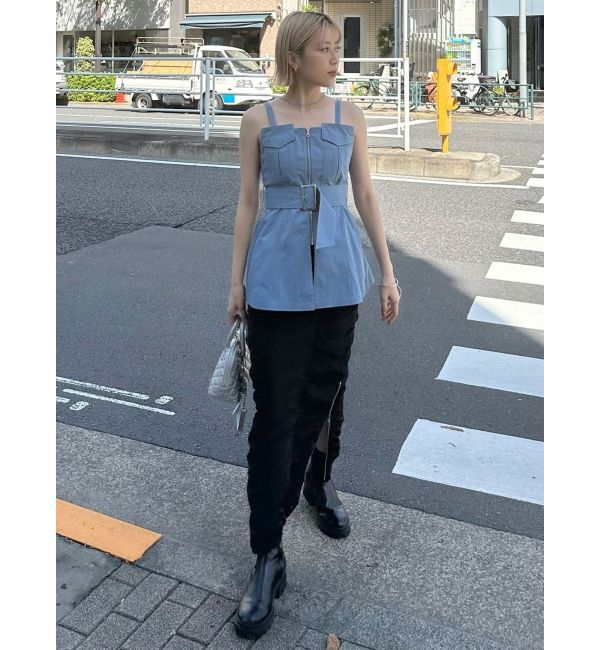 MURUA「シャーリングロングスカート」|スカート|