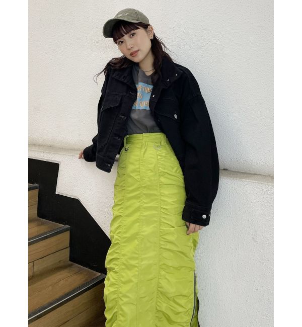 MURUA「シャーリングロングスカート」|スカート|