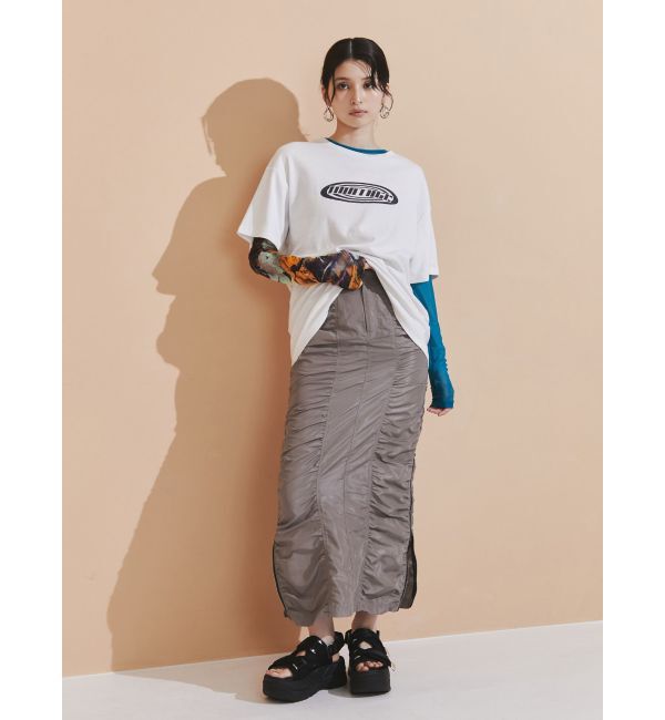 MURUA「シャーリングロングスカート」|スカート|