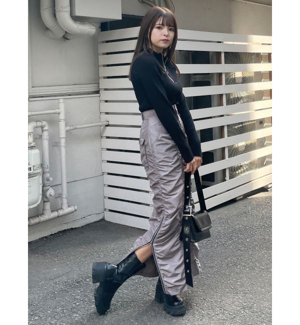 MURUA「シャーリングロングスカート」|スカート|