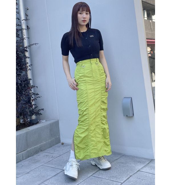 MURUA「シャーリングロングスカート」|スカート|