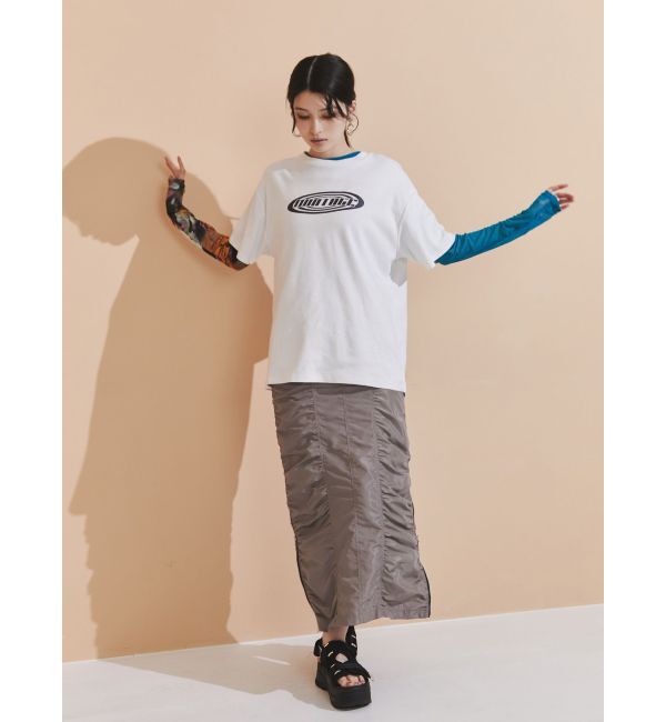 MURUA「シャーリングロングスカート」|スカート|