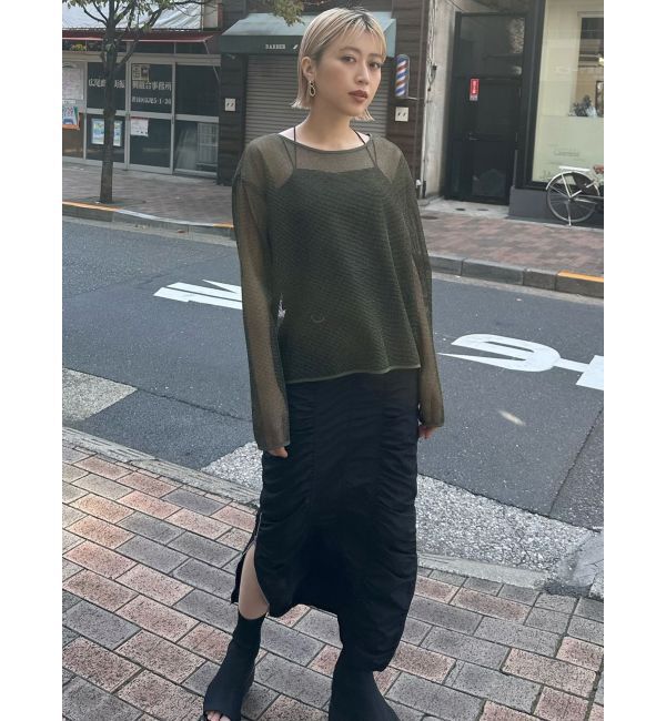 MURUA「シャーリングロングスカート」|スカート|