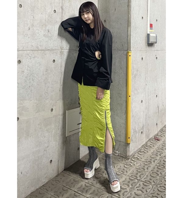 MURUA「シャーリングロングスカート」|スカート|