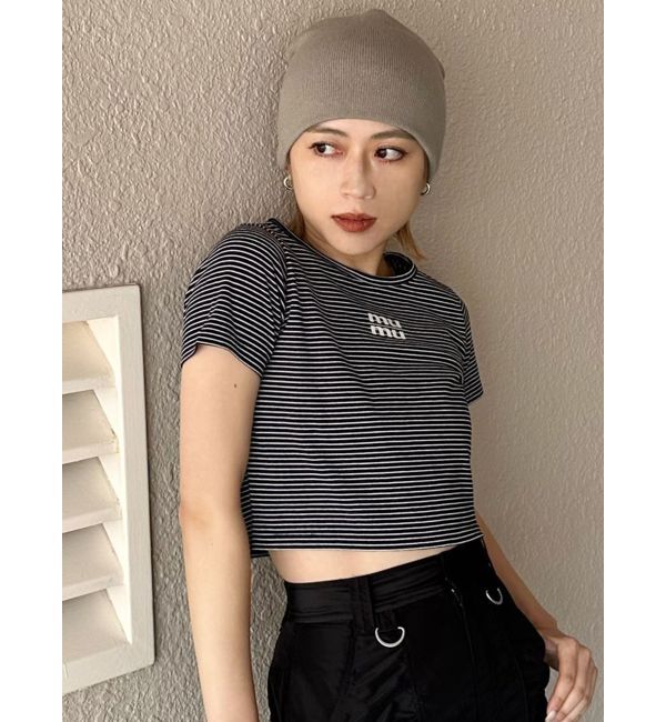 MURUA「クリアmumuクロップトTシャツ」|Tシャツ・カットソー|