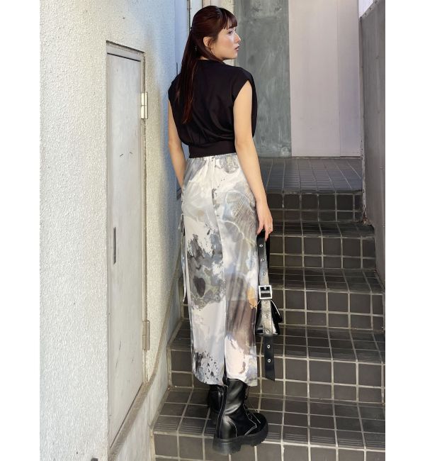 MURUA「アシメドローストリングナロースカート」|スカート|