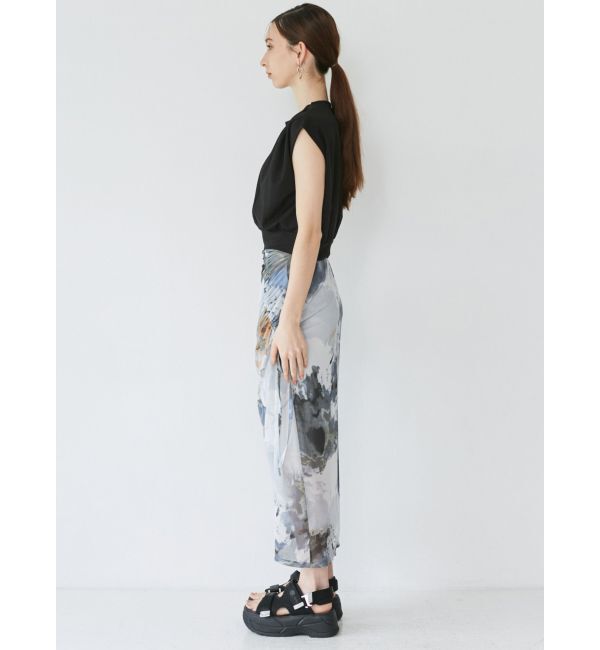 MURUA「アシメドローストリングナロースカート」|スカート|