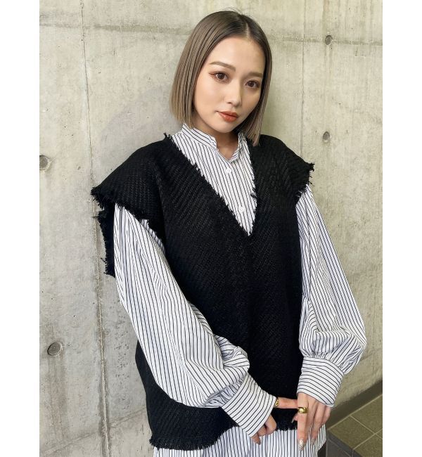 MURUA「オリジナルツイードシャツワンピース【2way】」|ワンピース|