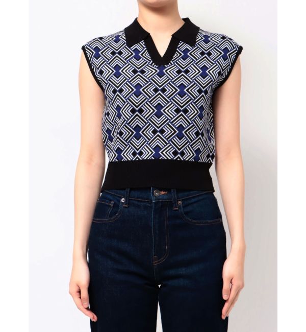 MURUA「ジオメトリックニットタンク」|タンクトップ|