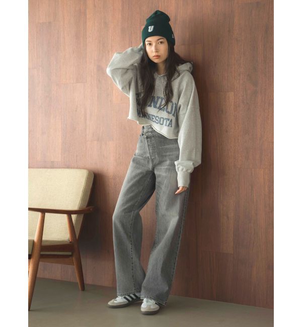 Ungrid「ロゴデザインショートパーカー」|パーカー|