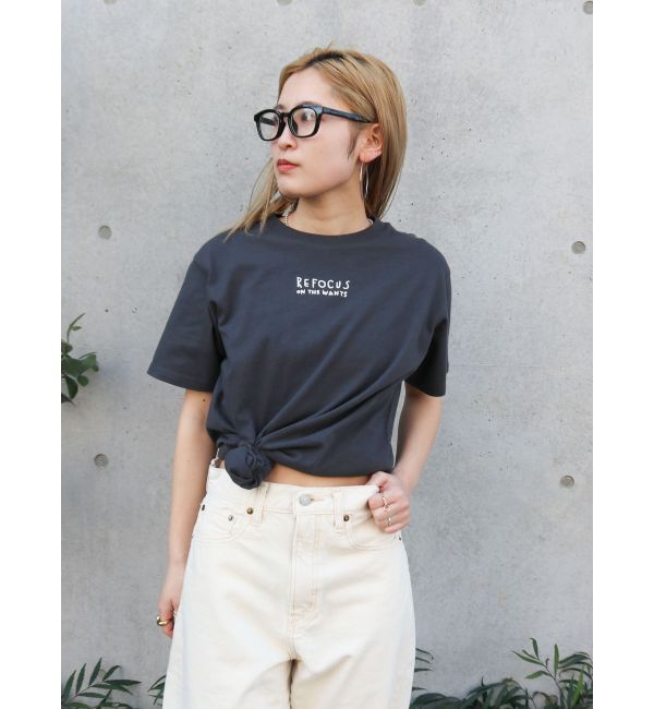 Ungrid「【WEB限定】ワンポイントエンブロイダリーロゴTee」|Tシャツ・カットソー|