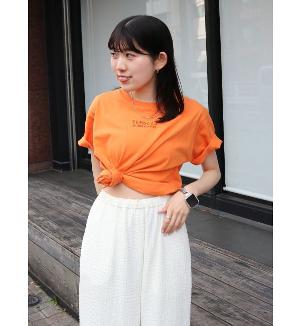 Ungrid「【WEB限定】ワンポイントエンブロイダリーロゴTee」|Tシャツ・カットソー|