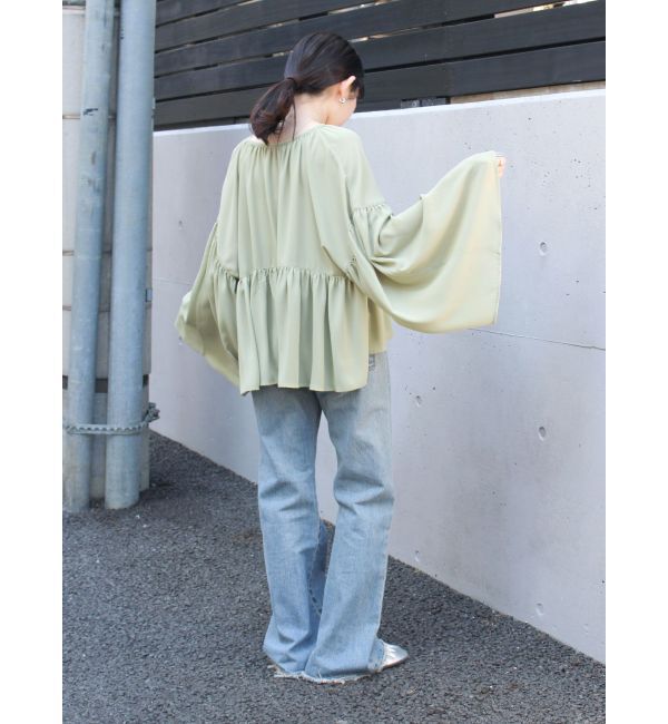 Ungrid「【ルミネ・RC限定】ギャザーボリュームショートブラウス」|シャツ・ブラウス|