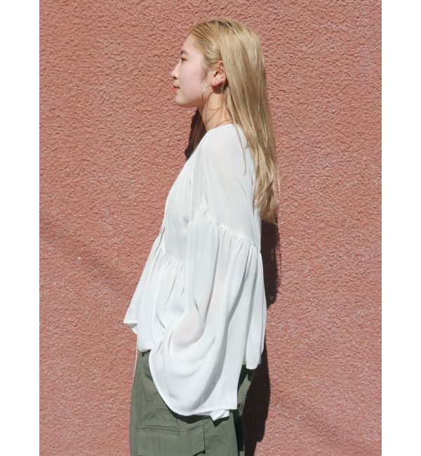 Ungrid「【ルミネ・RC限定】ギャザーボリュームショートブラウス」|シャツ・ブラウス|
