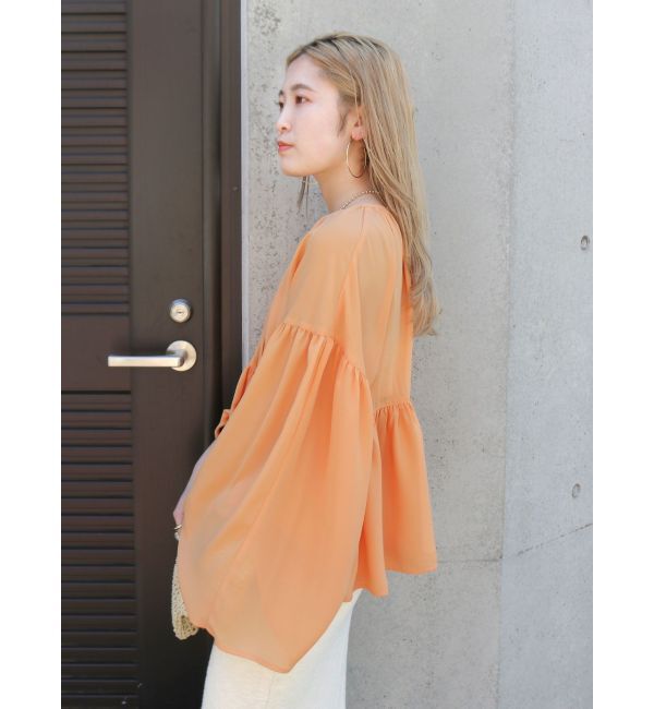 Ungrid「【ルミネ・RC限定】ギャザーボリュームショートブラウス」|シャツ・ブラウス|
