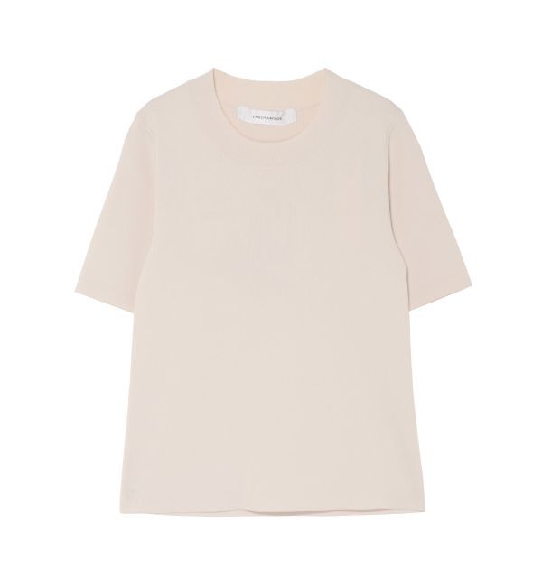 LAGUNAMOON「ミニマルハーフスリーブニットプルオーバー」|ニット・セーター|アイボリー