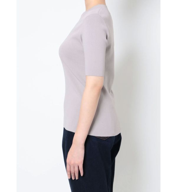 LAGUNAMOON「ミニマルハーフスリーブニットプルオーバー」|ニット・セーター|