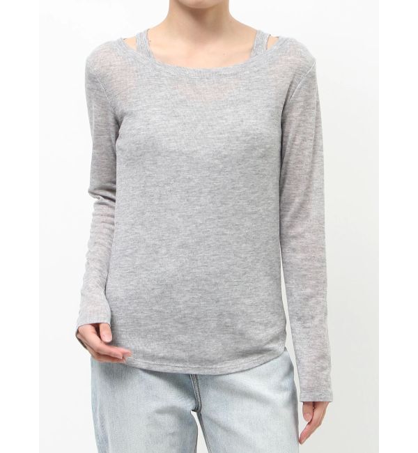 LAGUNAMOON「2WAYレイヤードカットトップス」|Tシャツ・カットソー|