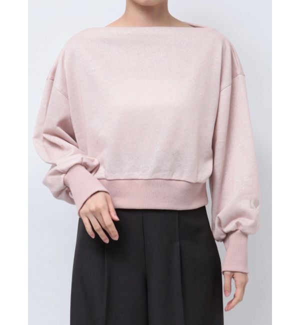 LAGUNAMOON「オフショルラメスウェットプルオーバー」|Tシャツ・カットソー|