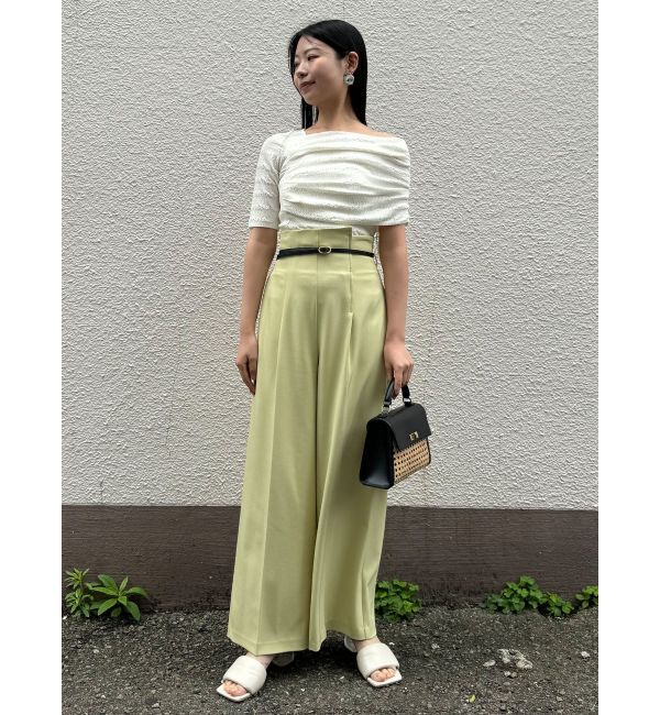 LAGUNAMOON「バイカラーベルトパンツ」|その他|