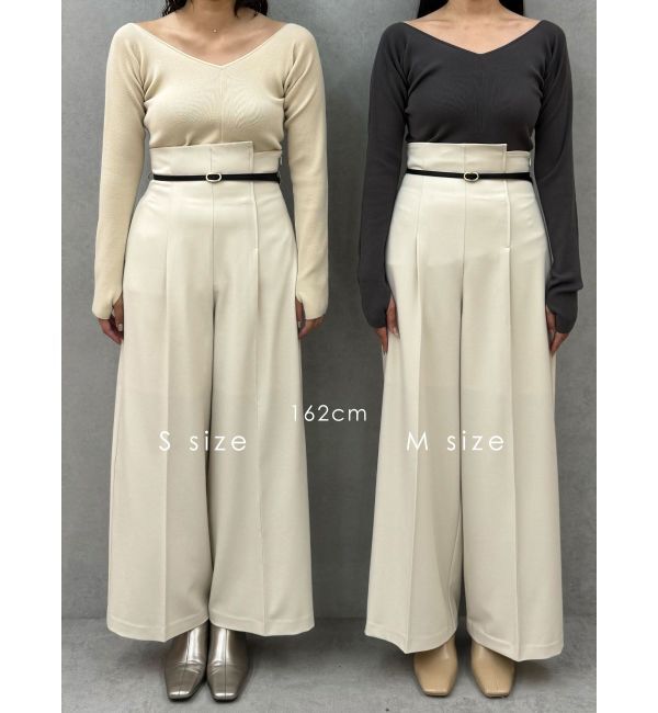 LAGUNAMOON「バイカラーベルトパンツ」|その他|