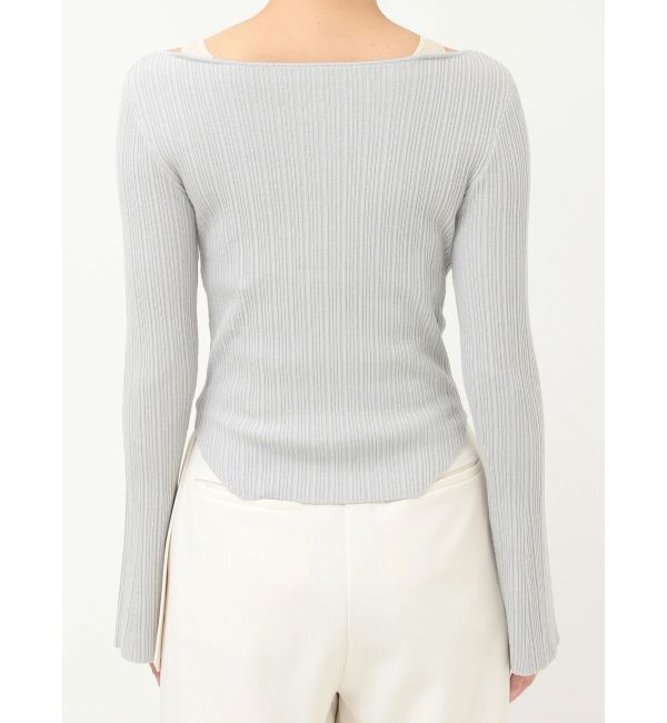 LAGUNAMOON「レイヤードライクリブニットプルオーバー」|ニット・セーター|