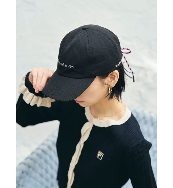 LAGUNAMOON「【FILA別注】ドライタッチバイカラーフリルデザインニットカーディガン」|カーディガン|