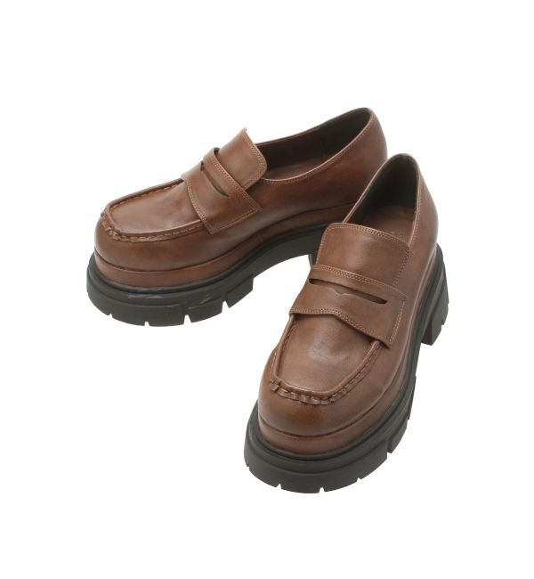 EVRIS「vintage プラットフォームローファー」|ローファー|