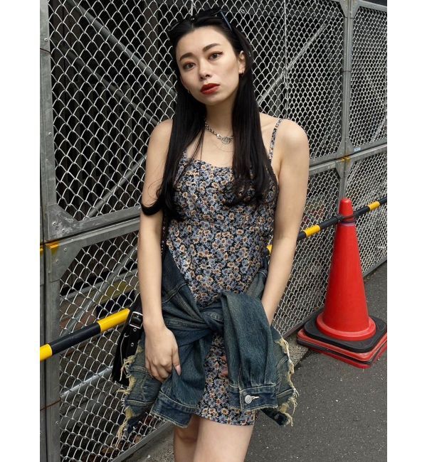 EVRIS「フラワーキャミミニワンピース」|ワンピース|