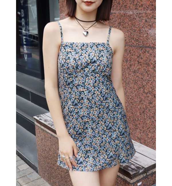 EVRIS「フラワーキャミミニワンピース」|ワンピース|