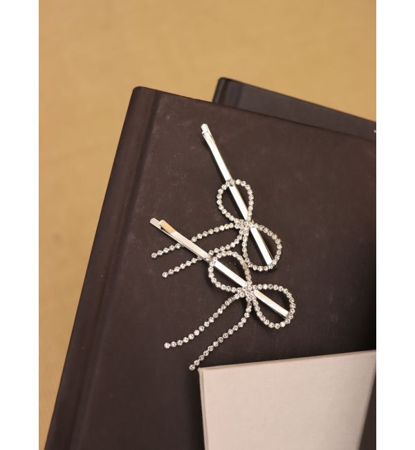 EVRIS「RHINESTONE RIBBON ヘアピン」|その他|