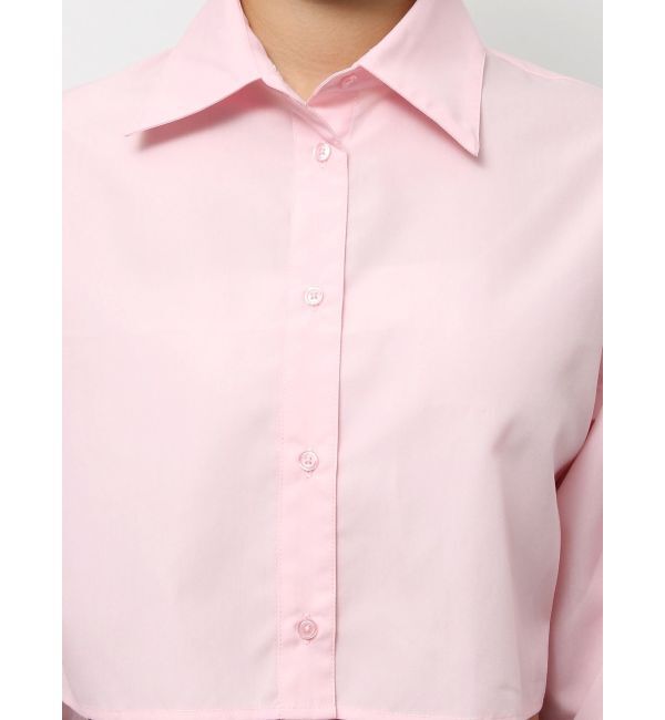 EVRIS「BASICクロップドカラーシャツ」|シャツ・ブラウス|