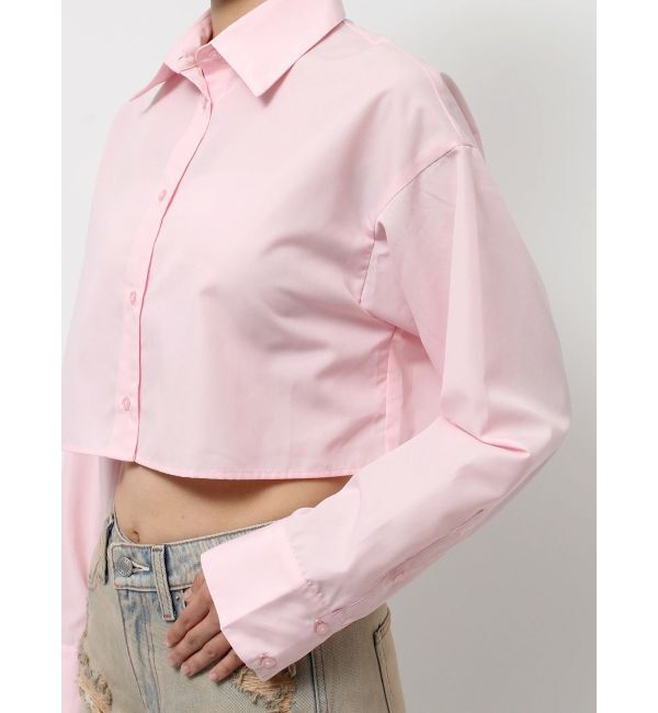 EVRIS「BASICクロップドカラーシャツ」|シャツ・ブラウス|