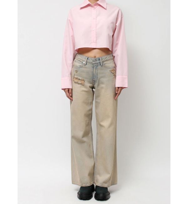 EVRIS「BASICクロップドカラーシャツ」|シャツ・ブラウス|