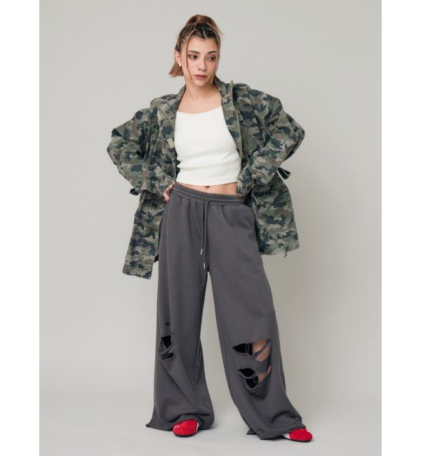 EVRIS「ダメージスウェットパンツ」|その他|