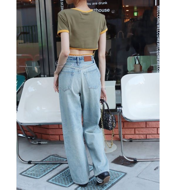 EVRIS「FLOWERストラップクロップドＴシャツ」|Tシャツ・カットソー|