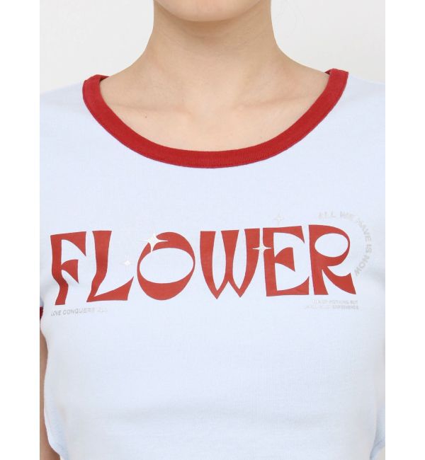 EVRIS「FLOWERストラップクロップドＴシャツ」|Tシャツ・カットソー|